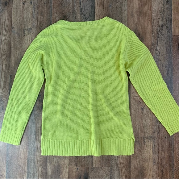 JOE FRESH LIGHT Lime Green PULL OVER KNIT TOP LONG SLEEVE SIZE M - Picture 2 of 5